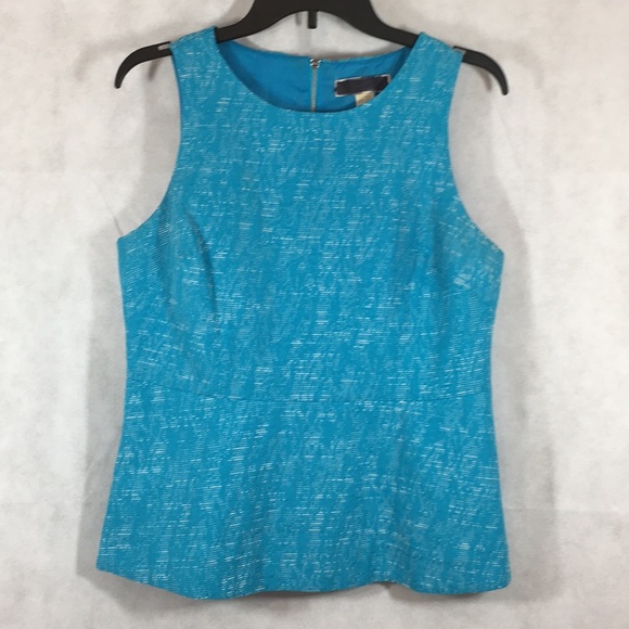 Michael Kors Tops - Beautiful Michael Kors lined peplum top Sz 8 blue